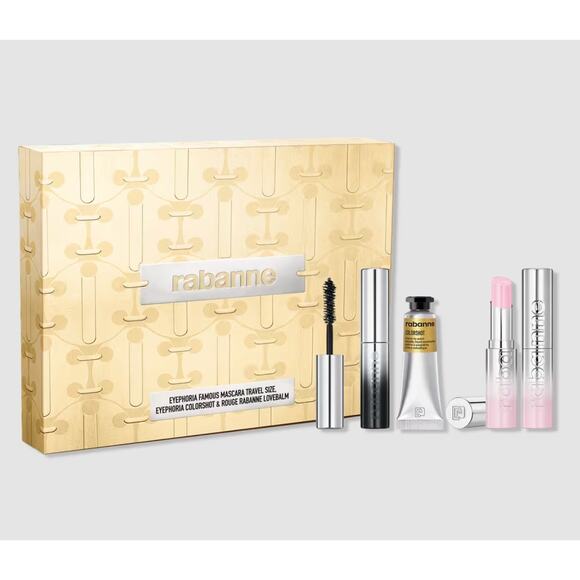 Rabanne Eyephoria Golden Hour Beauty Trio: mascara, lip balm, eyeshadow NEW - Picture 4 of 4